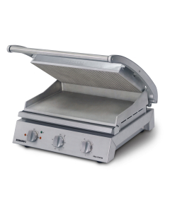 Roband pressgrill 8 slices, rillet topplate/flat bunnplate