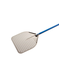 Pizzaspade alu. perf./rekt. 33x33cm, skaft 120cm